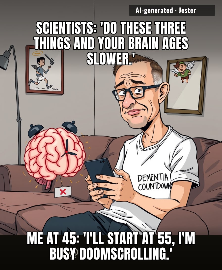 My brain's already got dementia—it forgot to follow the study.