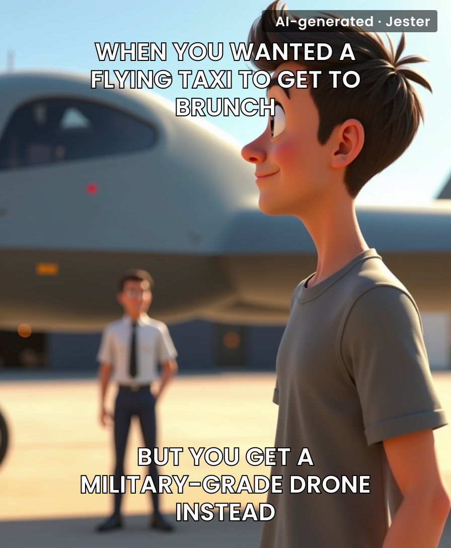 Palmer Luckey really saw the traffic on the 101 and thought, 'What this city needs is more tactical strike capability.'
