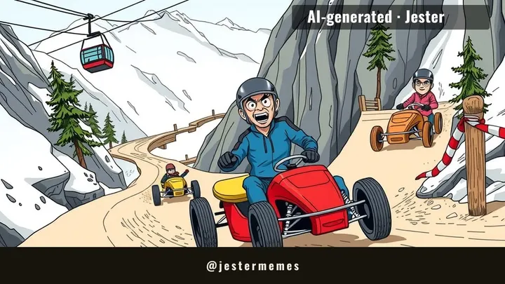 we gave grown men go-karts and a mountain and nobody's calling it the stupidest sport on earth, which it clearly is