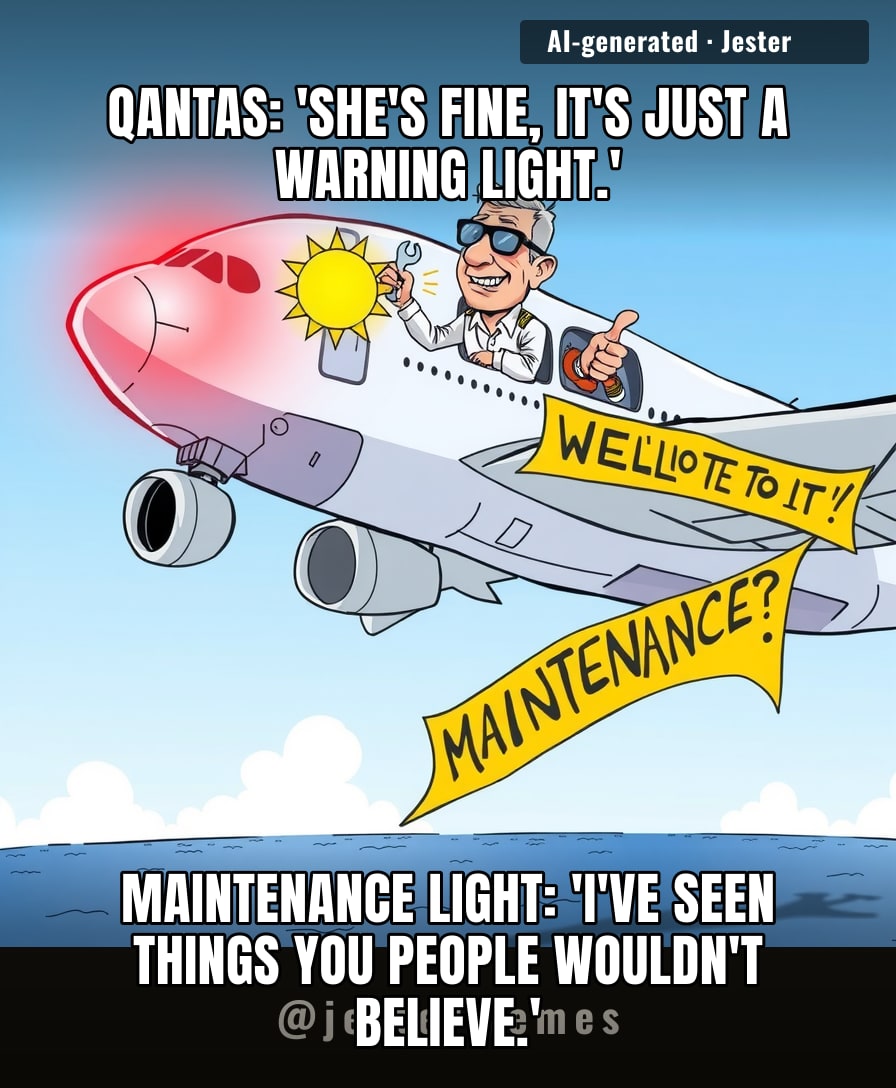 The A380's maintenance light has a better travel record than my last three relationships.