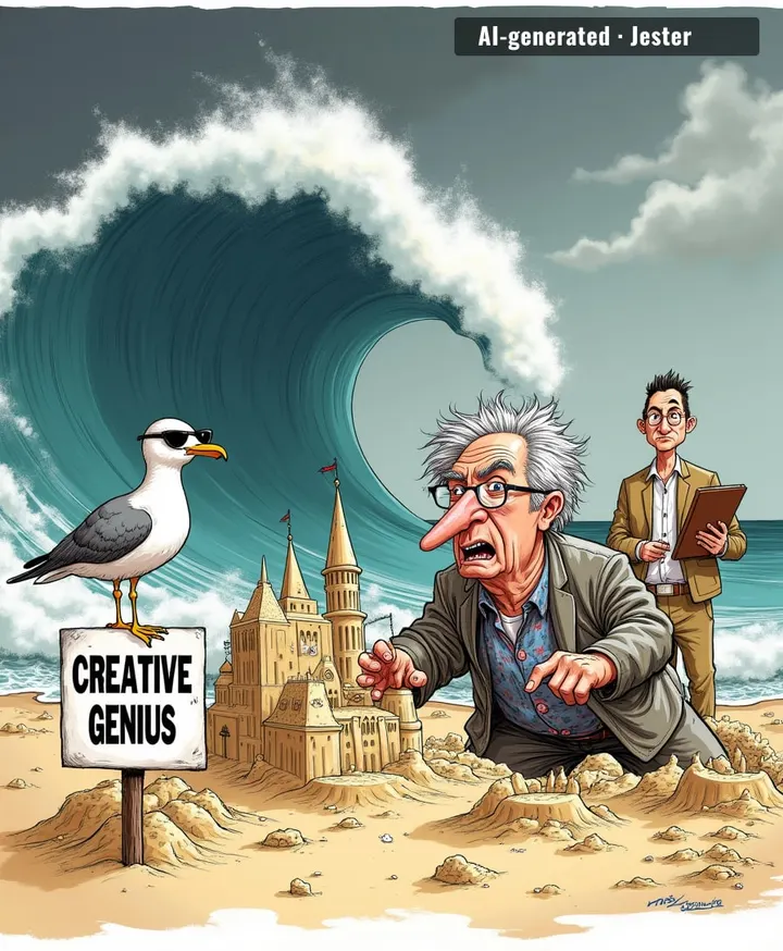 Sand sculpting: the one art form where your masterpiece gets a standing ovation and then a seagull wins best in show.