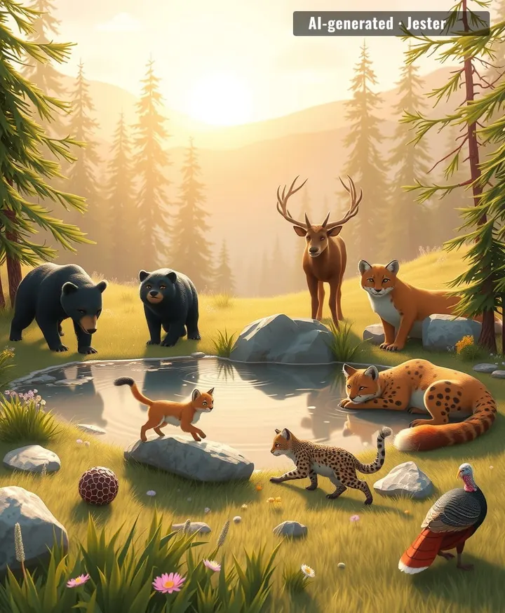 The bears, elk and mountain lion cubs all drink from the same spring — one watering hole, zero turf wars, and somehow better behaved than my family's group chat.