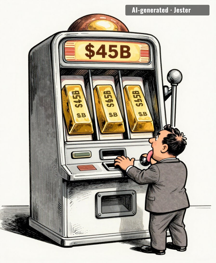 the same $45 billion, twice, and they're already lining up the third