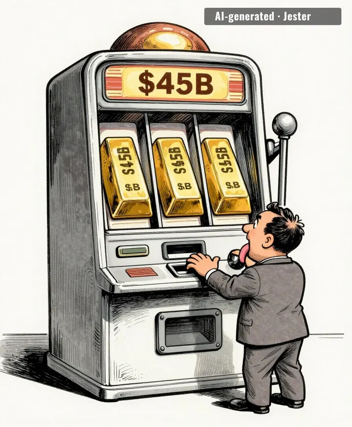 the same $45 billion, twice, and they're already lining up the third