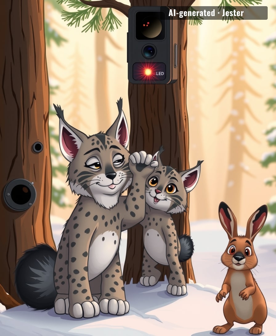 The trail cam finally caught a lynx family photo—no retakes, no awkward poses, just pure wilderness flex.