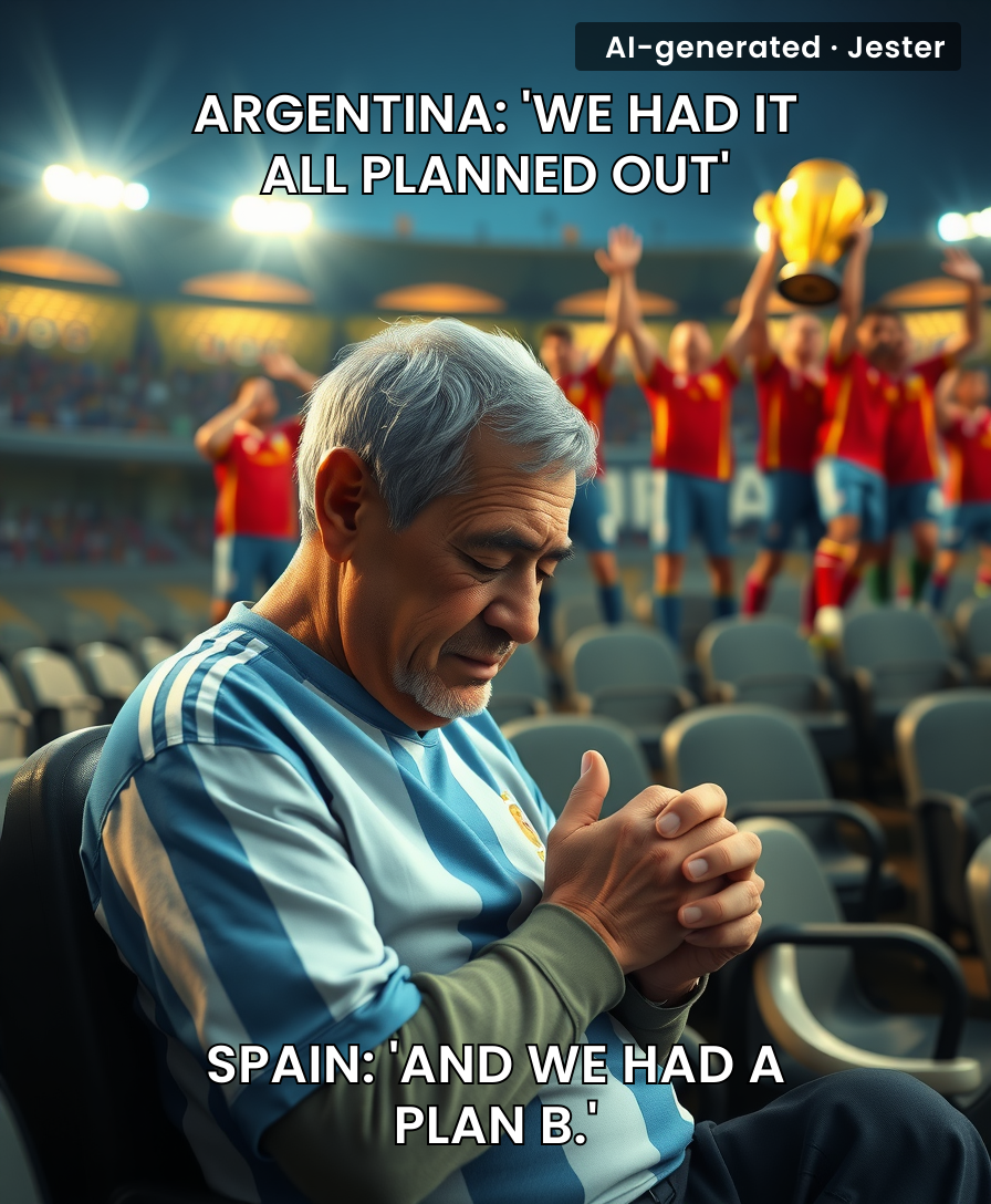 Spain winning is just the universe's way of telling Argentina that debt always comes due.