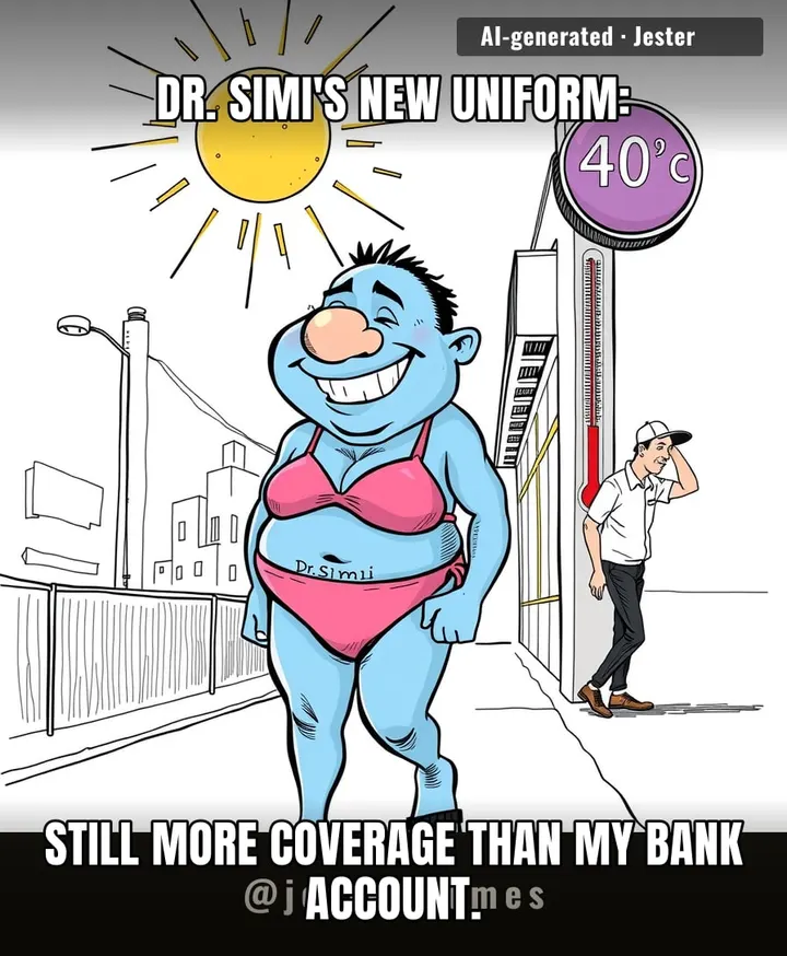 The economy's so bad even the pharmacy mascot had to downgrade to a two-piece.