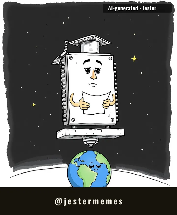 the first AI in space and it's already doing open mic night.