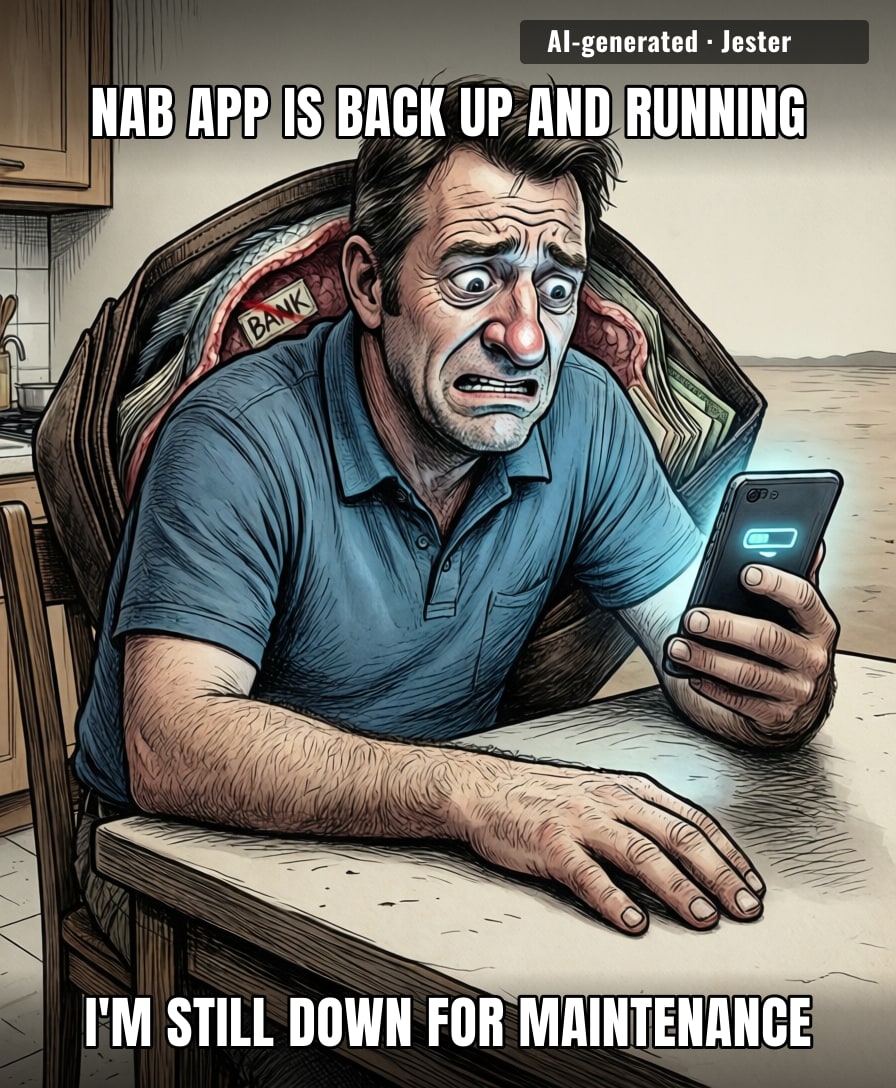 Bank's back online, my financial stability remains in beta.