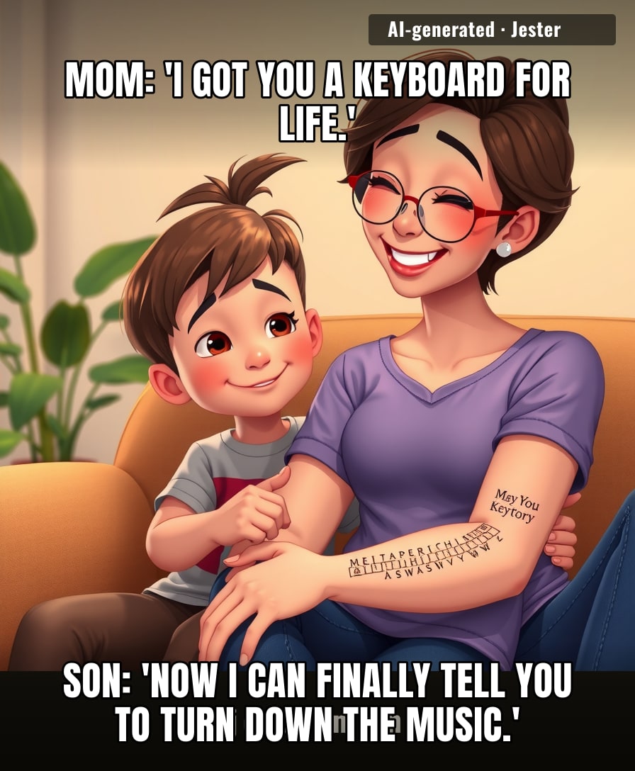 Nothing says 'I love you' like a permanent QWERTY on your forearm.