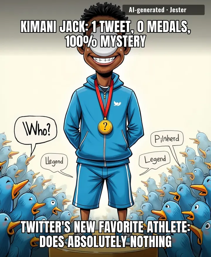 Kimani Jack just became the most famous athlete in England without lifting a finger — peak Twitter.
