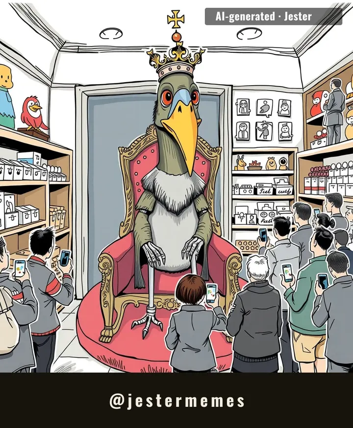 the bird got a throne before Kelly got an apology.