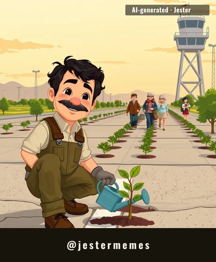 30,000 trees on a runway. The planes left; the shade stayed.