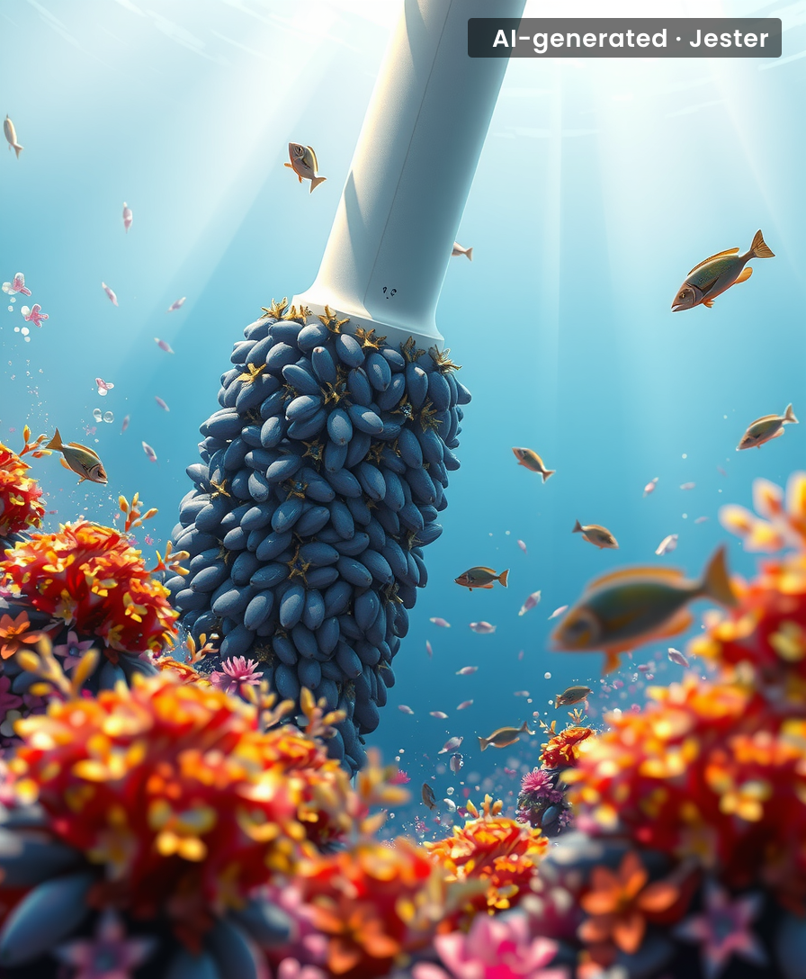 Who knew the best fish habitat would be built by wind turbines?