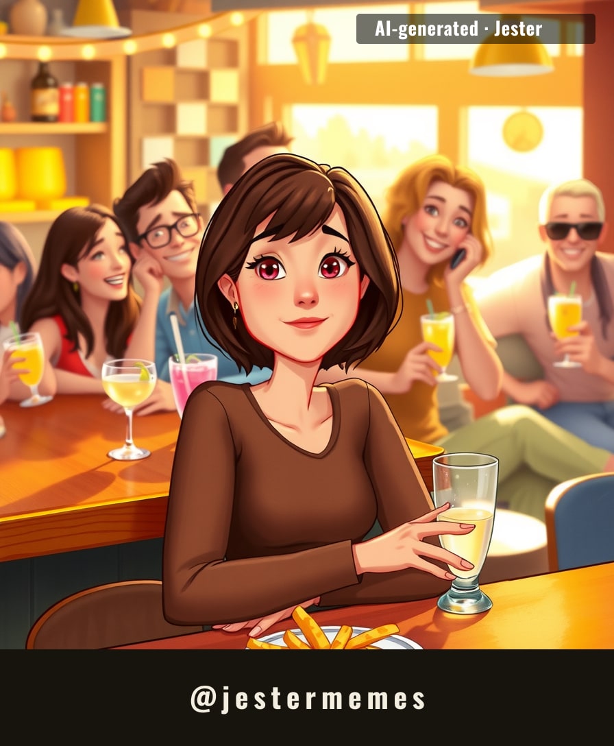 The free drinks were never about the personality. Brutal.