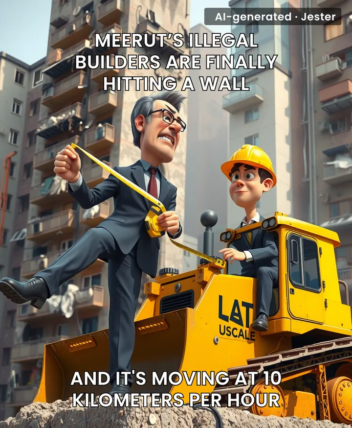 Somewhere a property developer is frantically explaining to a wrecking ball that his illegal fourth floor is just a very sturdy, sky-high terrace for birdwatching.