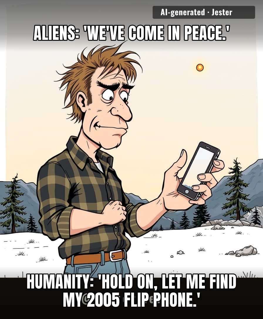 If aliens ever land, we'll miss it because we're all too busy filming our own feet in 4K.