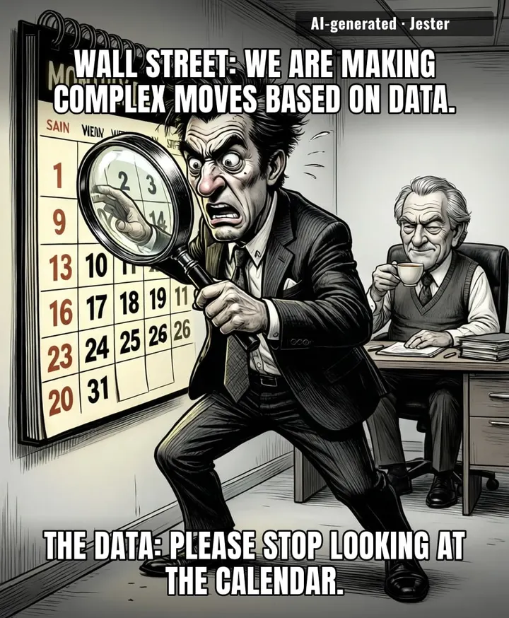Finance bros treat the jobs report like it's a horoscope, but with fewer actual stars and more panic attacks.