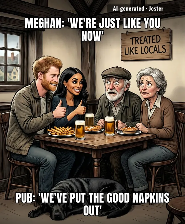 they've really embraced local life, if you count the pub, the farmhouse and the pilates