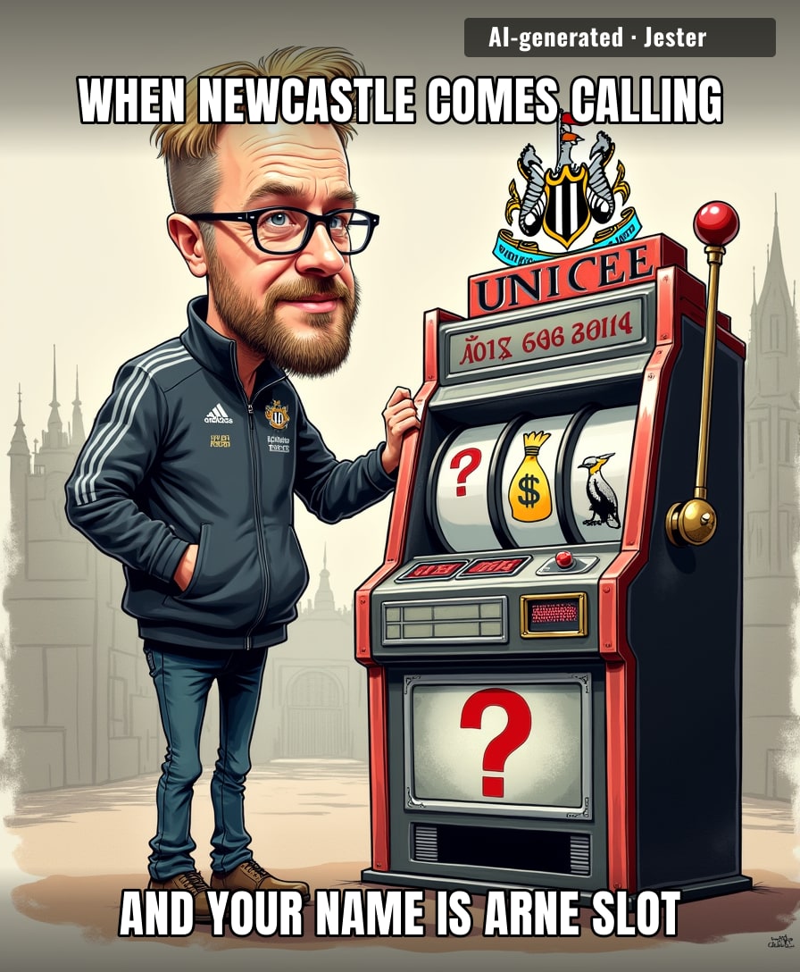 Arne Slot to Newcastle: the only slot machine where you pay the casino to play.