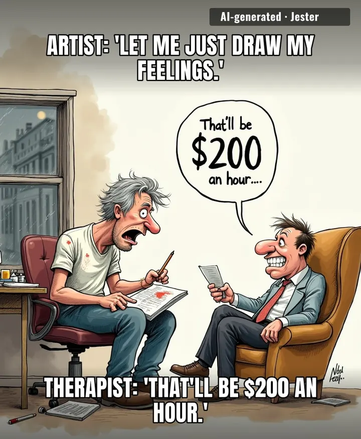 My therapist says I have a fear of commitment, which is funny because I've been married to anxiety for years.