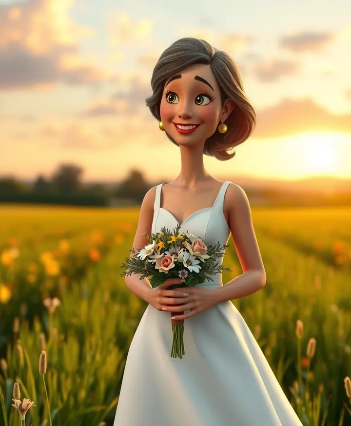 SHE RAN THE WORLD AT 30. AT 52, SHE RAN DOWN THE AISLE.