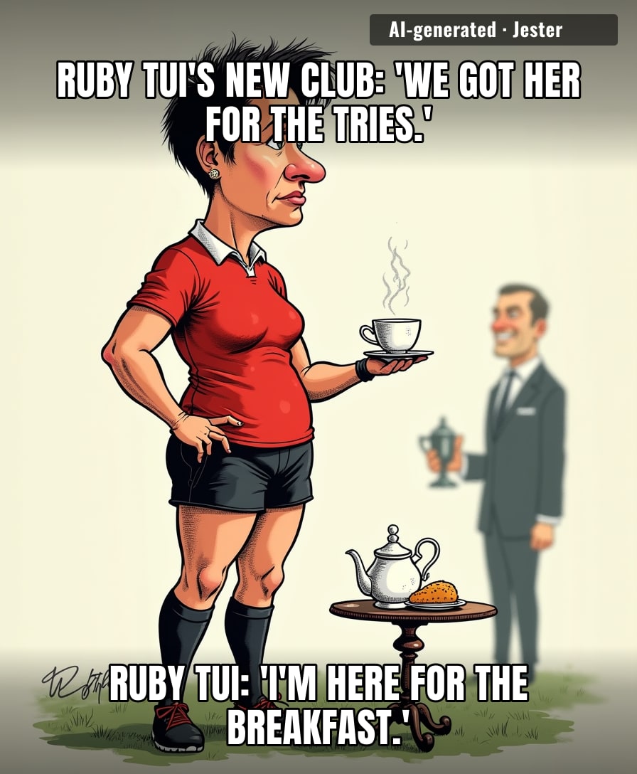 Ruby Tui's about to discover that in England, the only thing more intense than the rugby is the queue at the team canteen.