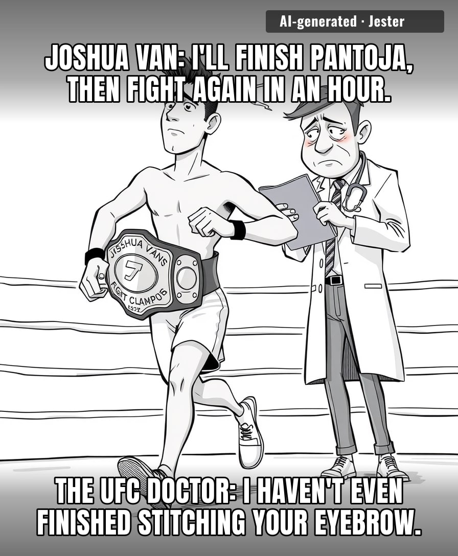 Scheduling back-to-back cage fights is an interesting way to find out your health insurance doesn't cover 'main character syndrome.'