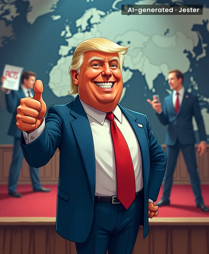 Somewhere a speechwriter is reviewing their life choices and wondering if 'making America great again' includes fabricating war victories.