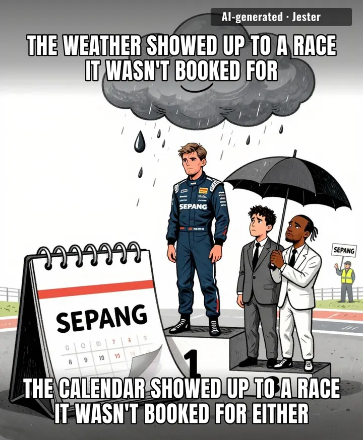 four separate things went wrong and Verstappen still won. sport is dead.