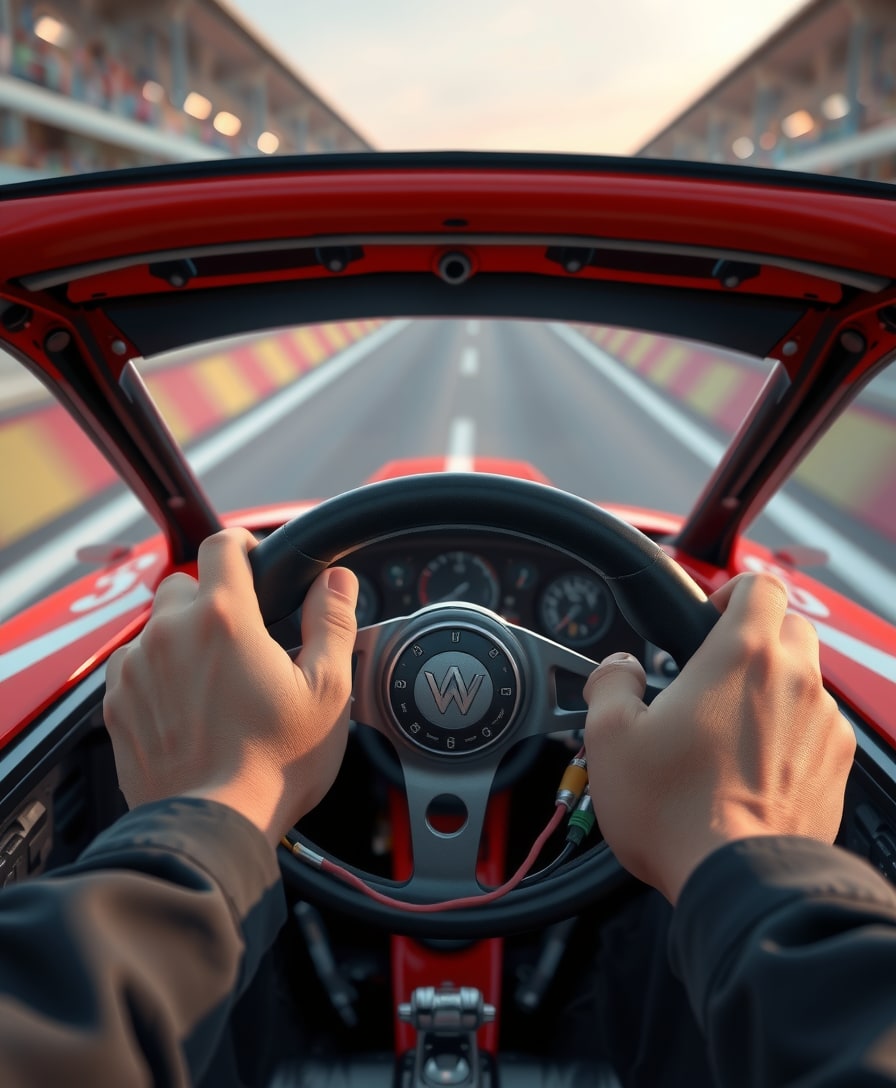 A STEERING WHEEL CAME OFF AT 200 KM/H. HE CALLED IT 'SPICY.'