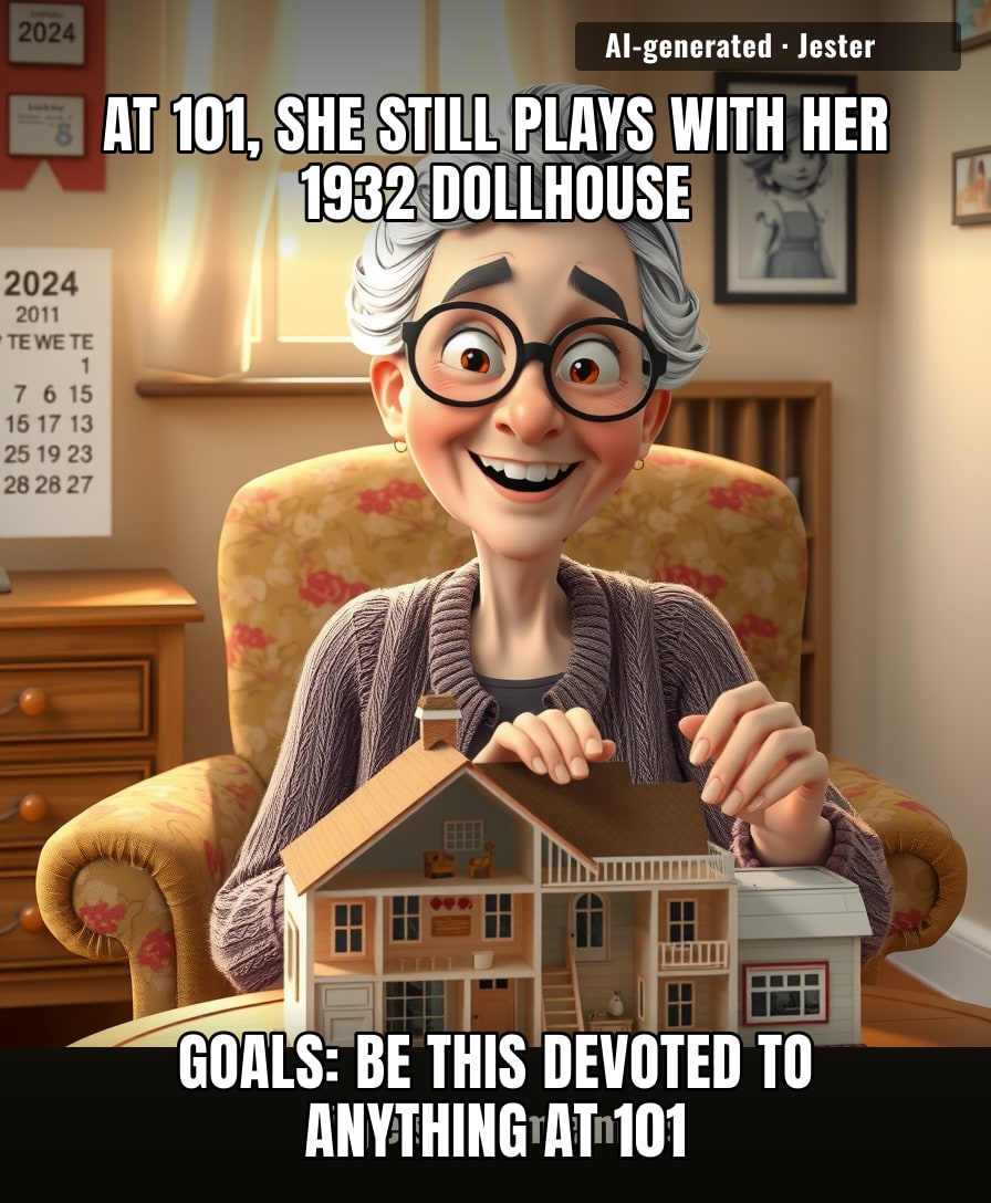 The dollhouse has outlived two world wars, the moon landing, and every single one of her childhood playmates. Now that's durability.