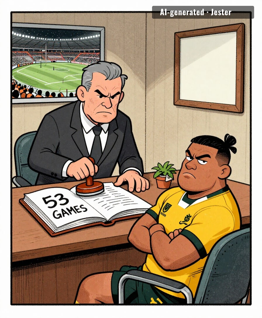 four matches for a tackle, 53 games for a stadium
