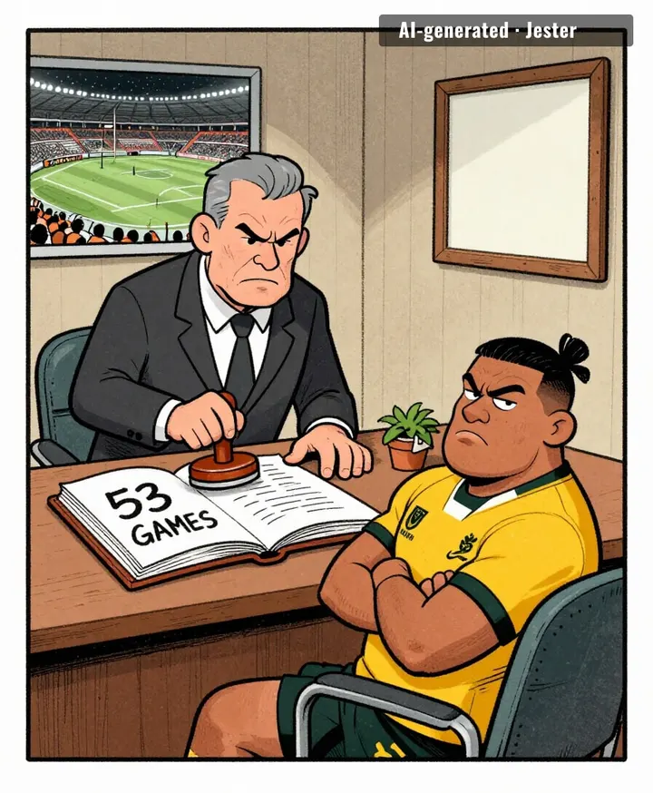 four matches for a tackle, 53 games for a stadium