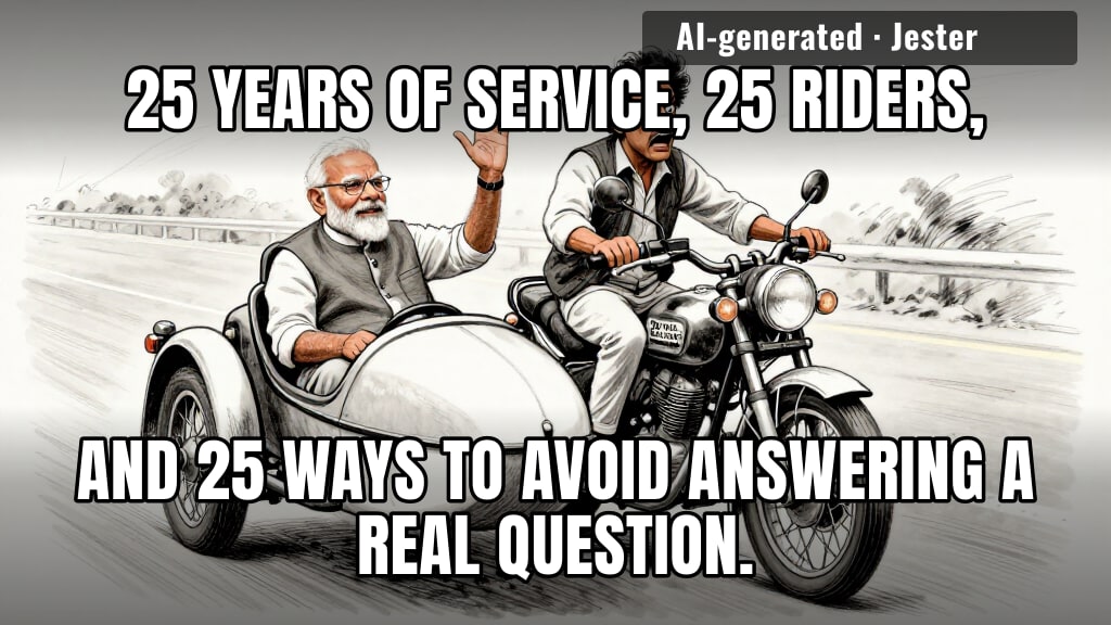 A cross-country motorcycle rally to celebrate a political anniversary is the only way to ensure the boss doesn't actually have to talk to anyone on the way there.