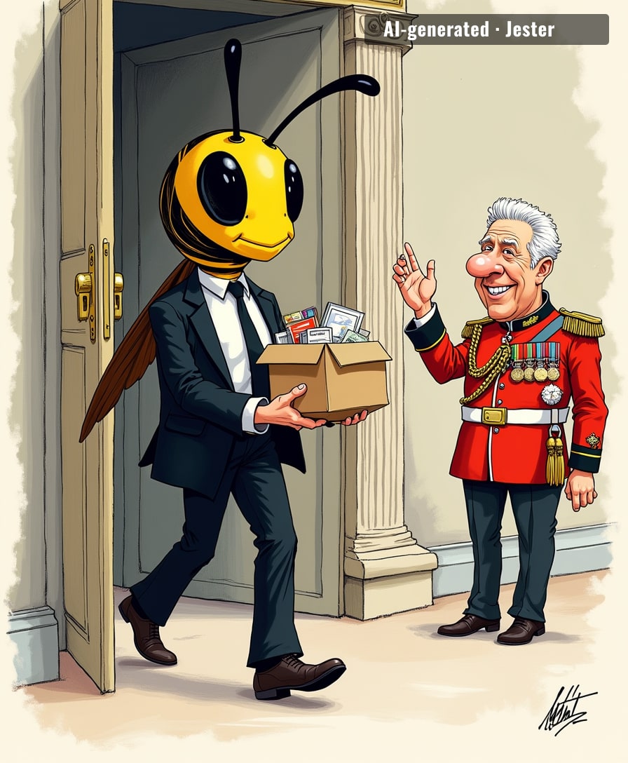 After 20 years as the royal family's 'wasp', Sir Clive flies off — proving even the palace appreciates a pest that knows when to leave.