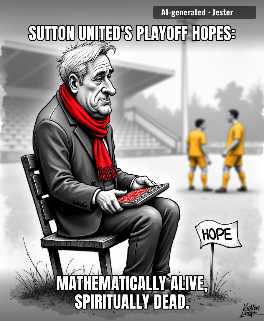 Sutton United's playoff hopes are like my New Year's resolutions: technically still alive in February, but we both know how this ends.