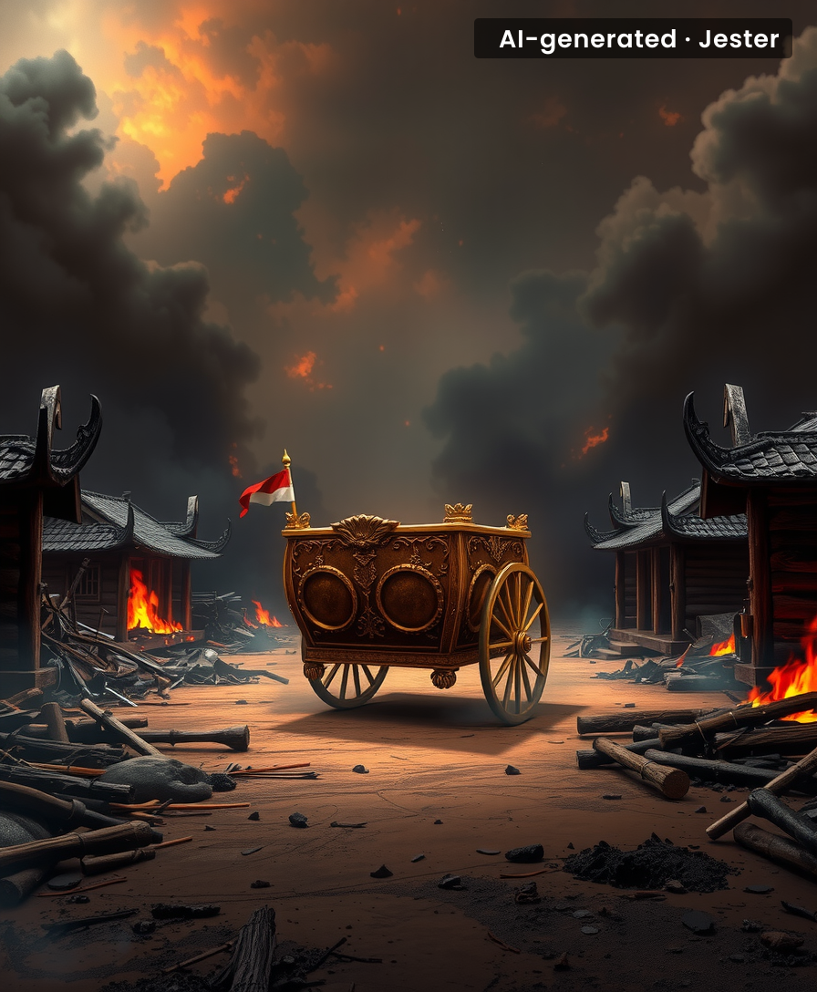 They torched everything and vanished, but saved the chariot — ancient priorities are just like ours, just with more fire.
