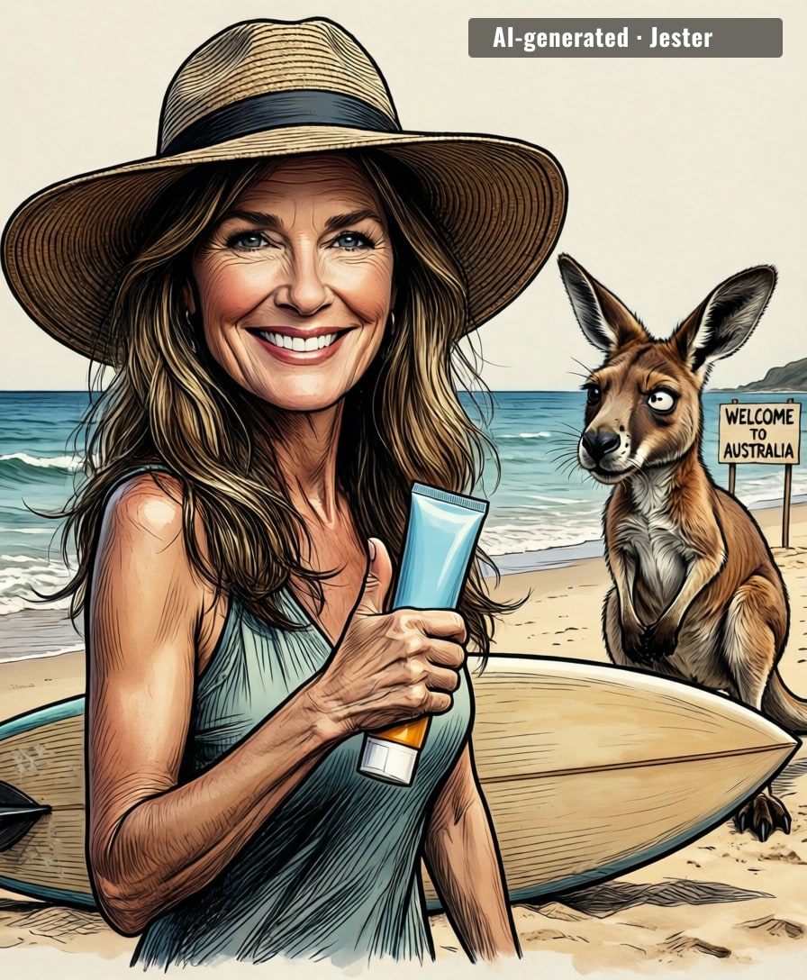 Australia's been waiting 47 years for her advice and it's just 'sunscreen'? We were hoping for drop-bear survival tips.