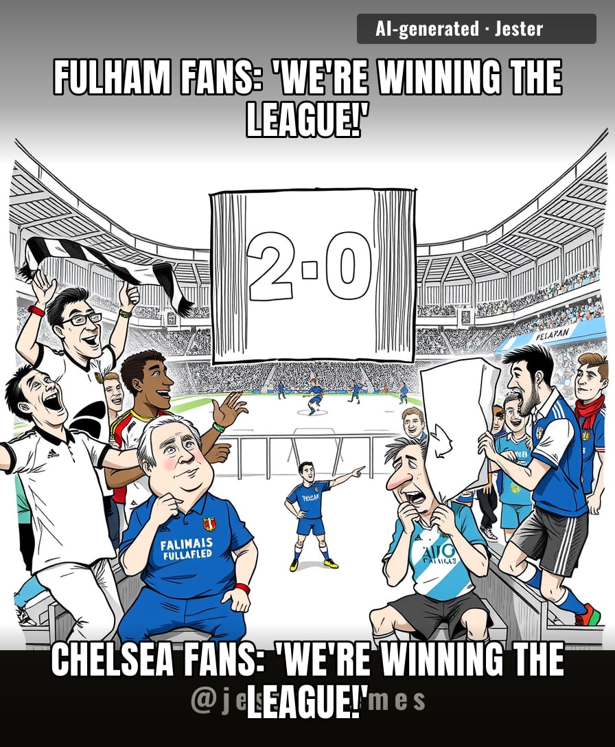 Chelsea's defense is so porous that Fulham's strikers are getting lost in it—like a maze with no exit, just more space.