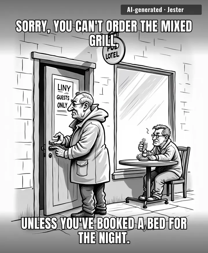 The pub is now a gated community for people who find Travelodge too spicy.