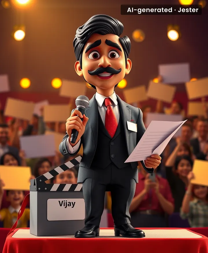 Vijay's campaign strategy: one punch, one song, one empty promise about salt prices.