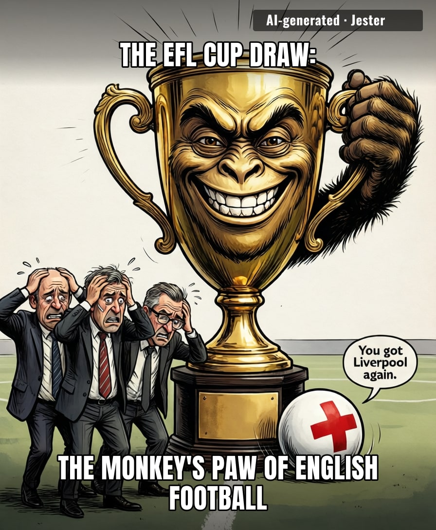 Managers treat the Carabao Cup draw like a job interview: they show up, hope for the best, and pray they don't get the same boss again.