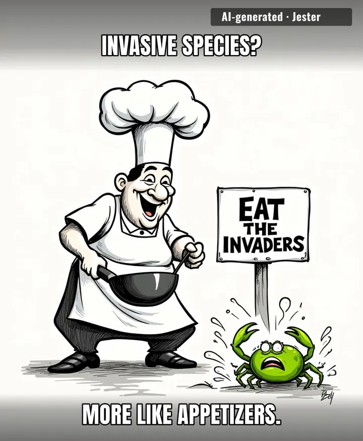 Only in America do we solve an ecological crisis by turning it into a $30 appetizer.