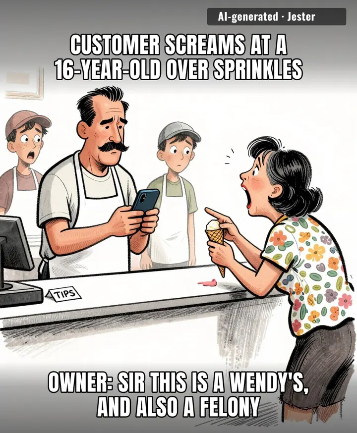 he's right. everyone knows the grass is greener on the other side of the counter.
