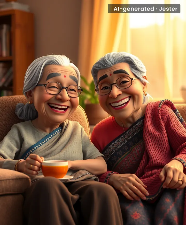 Nothing warms the heart like two grandmothers reclaiming their favorite noises — and probably interrupting each other with love.