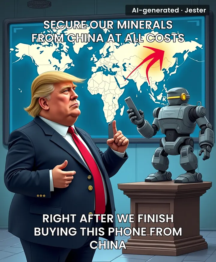 Nothing builds national security quite like demanding independence from Beijing while staring into a smartphone that was definitely assembled in Shenzhen.