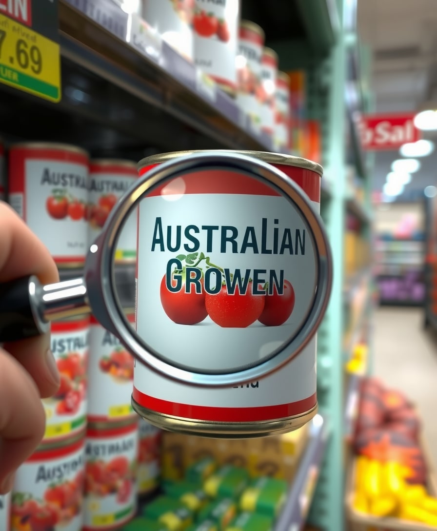 A TOMATO STAMPED 'AUSSIE GROWN' FAILS A DNA TEST
