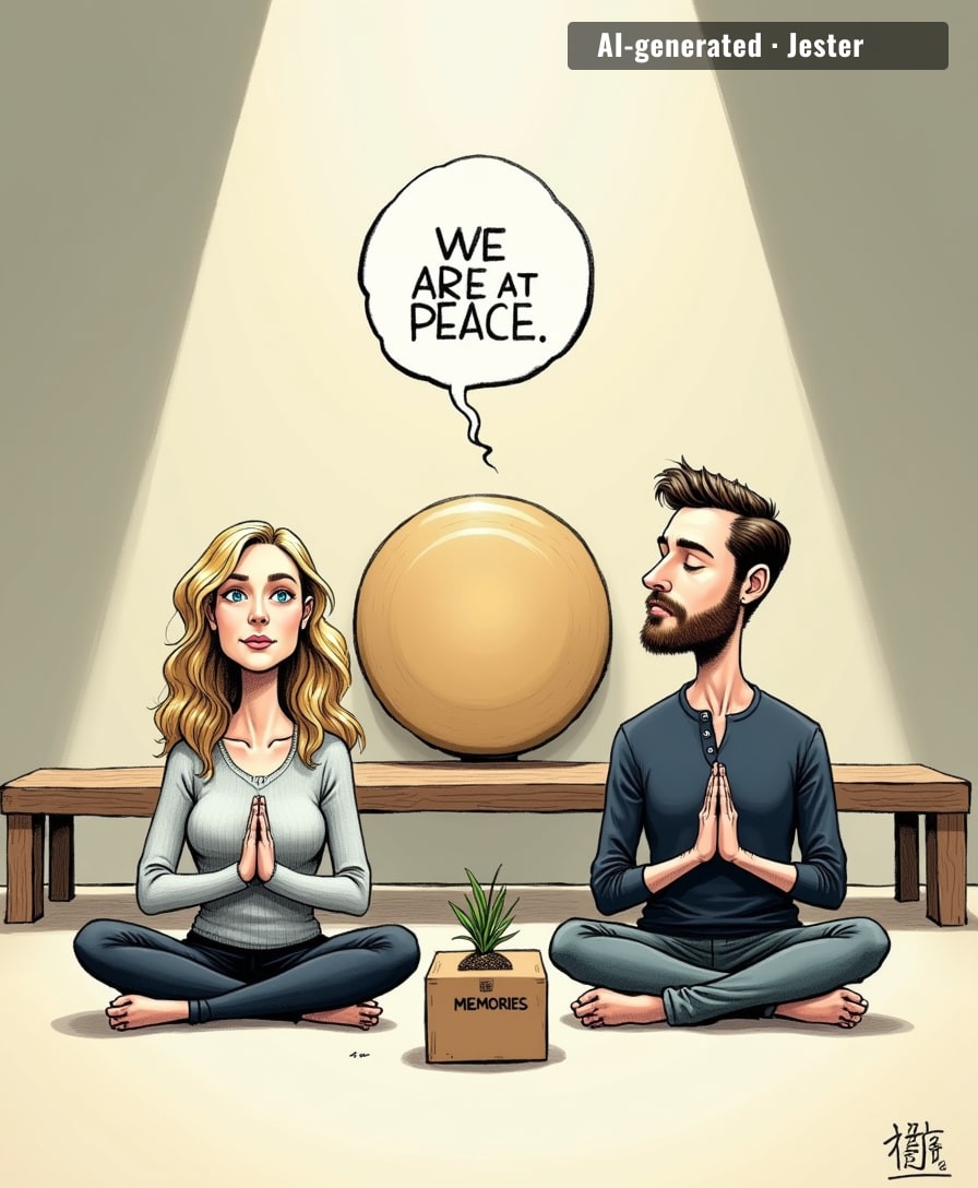 Breaking: a celebrity divorce with no screaming, no cheating, no leaked texts — just two adults quitting each other like a gym membership in January.