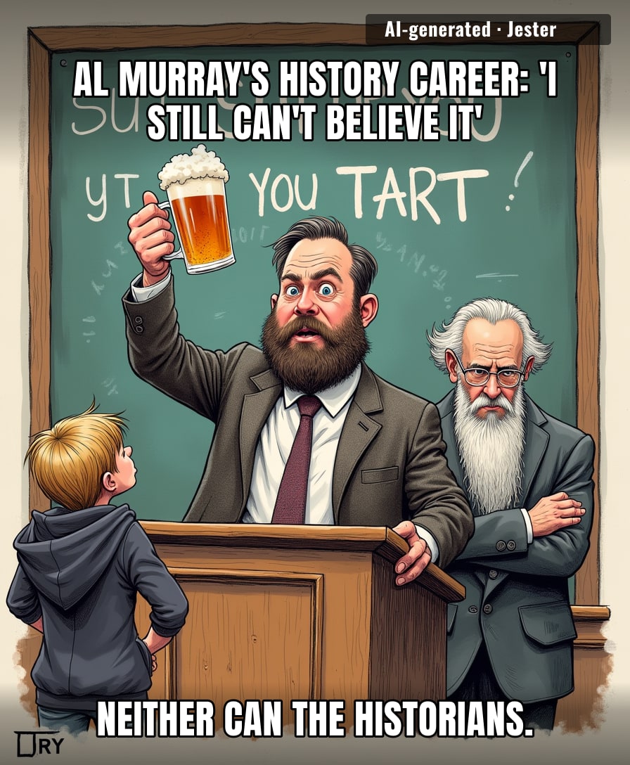 Somewhere a real historian with a PhD just got ghosted for a job by a man whose catchphrase is 'Shut up, you tart'.